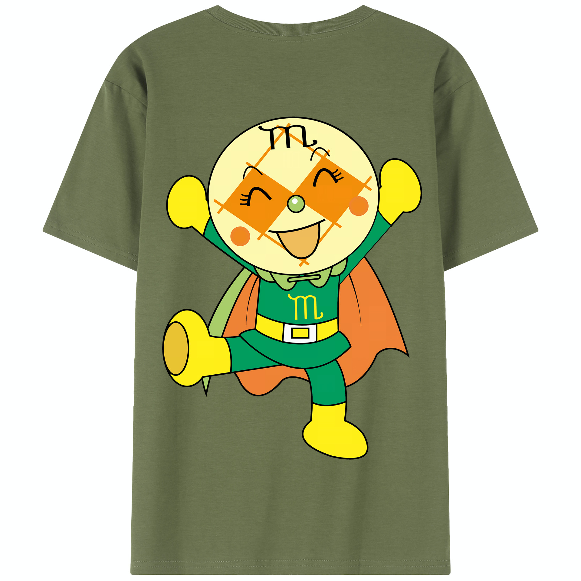（画像用） アンパンマン Anpanman 綿100％半袖Tシャツ（背面プリント）